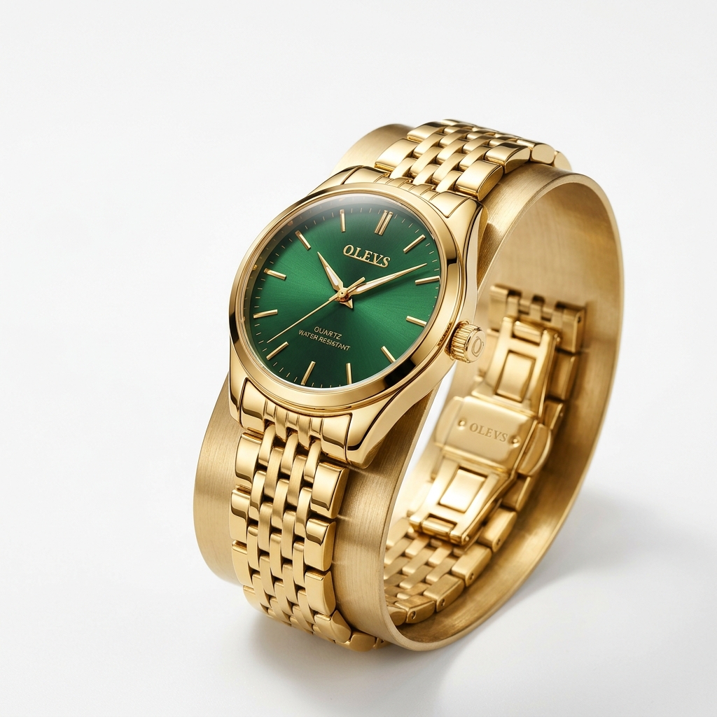 Olevs Premium Gold Plated Green
